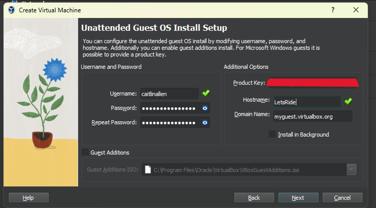 For reasons, I’ve censored the product key